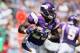 SAN DIEGO, CA - SEPTEMBER 11: Running back Adrian Peterson #28 of the Minnesota Vikings carries the ball against the San Diego Chargers at Qualcomm Stadium on September 11, 2011 in San Diego, California. (Photo by Jeff Gross/Getty Images)