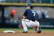 MILWAUKEE, WI - JUNE 06: Norichika Aoki #7 of the Milwaukee Brewers kneels down after being thrown out at second during the game against the Chicago Cubs at Miller Park on June 6, 2012 in Milwaukee, Wisconsin. (Photo by Scott Boehm/Getty Images)