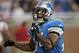 DETROIT, MI - OCTOBER 10: Jahvid Best #44 of the Detroit Lions celebrates his third quarter touchdown while playing the Chicago Bears at Ford Field on October 10, 2011 in Detroit, Michigan. Detroit won the game 24-13. (Photo by Gregory Shamus/Getty Images)