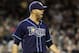 NEW YORK, NY - JUNE 07: David Price #14 of the Tampa Bay Rays reacts after the final out of the fifth inning against the New York Yankees and getting out of a bases loaded jam at Yankee Stadium on June 7, 2012 in the Bronx borough of New York City. (Photo by Jim McIsaac/Getty Images)