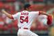 ST. LOUIS, MO - APRIL 29: Starter Jaime Garcia #54 of the St. Louis Cardinals pitches against the Milwaukee Brewers at Busch Stadium on April 29, 2012 in St. Louis, Missouri. (Photo by Dilip Vishwanat/Getty Images)