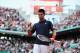 PARIS, FRANCE - JUNE 08: Novak Djokovic of Serbia celebrates a point in his men's singles semi final match against Roger Federer of Switzerland during day 13 of the French Open at Roland Garros on June 8, 2012 in Paris, France. (Photo by Mike Hewitt/Getty Images)