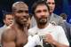 LAS VEGAS, NV - JUNE 09: (L-R) Timothy Bradley and Manny Pacquiao pose for a photo after Bradley defeated Pacquiao by split decision to win the WBO welterweight championship at MGM Grand Garden Arena on June 9, 2012 in Las Vegas, Nevada. (Photo by Kevork Djansezian/Getty Images)