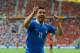 Italy's Antonio di Natale scores in 61st minute against Spain.