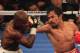 Manny Pacquiao lands one of many power punches against Timothy Bradley Saturday night in Las Vegas/