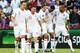 DONETSK, UKRAINE - JUNE 11: Joleon Lescott of England celebrates scoring with Glen Johnson and Steven Gerrard of England during the UEFA EURO 2012 group D match between France and England at Donbass Arena on June 11, 2012 in Donetsk, Ukraine. (Photo by Scott Heavey/Getty Images)