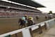 ELMONT, NY - JUNE 09: (EDITORS NOTE: A VARIABLE FOCAL PLANE LENSE WAS USED TO CREATE THIS IMAGE) Union Rags ridden by John Velazquez (R) beats Paynter ridden by Mike Smith (L) at the wire to win the 144th Belmont Stakes at Belmont Park on June 9, 2012 in Elmont, New York. (Photo by Rob Carr/Getty Images)