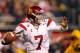 SAN FRANCISCO, CA - OCTOBER 13: Matt Barkley #7 of the USC Trojans passes the ball against the California Golden Bears at AT&T Park on October 13, 2011 in San Francisco, California. (Photo by Ezra Shaw/Getty Images)