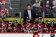 NEWARK, NJ - MAY 30: Peter DeBoer of the New Jersey Devils looks up at the scoreboard from the bench against the Los Angeles Kings during Game One of the 2012 NHL Stanley Cup Final at the Prudential Center on May 30, 2012 in Newark, New Jersey. (Photo by Jim McIsaac/Getty Images)