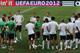 KHARKOV, UKRAINE - JUNE 12: Head coach Joachim Loew (C) talks to the team during a Germany training session ahead of their UEFA EURO 2012 Group B match against Netherlands at Metalist Stadium on June 12, 2012 in Kharkov, Ukraine. (Photo by Joern Pollex/Getty Images)