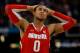 NEW ORLEANS, LA - MARCH 31: Jared Sullinger #0 of the Ohio State Buckeyes reacts after the Buckeyes lose to the Kansas Jayhawks 64-62 during the National Semifinal game of the 2012 NCAA Division I Men's Basketball Championship at the Mercedes-Benz Superdome on March 31, 2012 in New Orleans, Louisiana. (Photo by Chris Graythen/Getty Images)