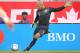 TORONTO, CANADA - JUNE 3: Tim Howard #1 of USA goal kicks the ball against Canada during their international friendly match on June 3, 2012 at BMO Field in Toronto, Ontario, Canada. (Photo by Tom Szczerbowski/Getty Images)