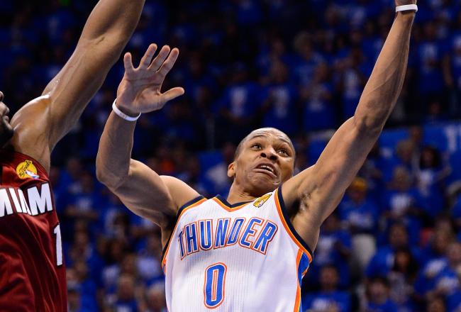 Russell Westbrook has a team high 20 points.