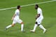 L'VIV, UKRAINE - JUNE 13: Silvestre Varela of Portugal celebrates scoring their third goal with Joao Moutinho of Portugal during the UEFA EURO 2012 group B match between Denmark and Portugal at Arena Lviv on June 13, 2012 in L'viv, Ukraine. (Photo by Alex Livesey/Getty Images)