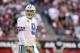 GLENDALE, AZ - DECEMBER 04: Quarterback Tony Romo #9 of the Dallas Cowboys walks off the field during the NFL game against the Arizona Cardinals at the University of Phoenix Stadium on December 4, 2011 in Glendale, Arizona. The Cardinals defeated the Cowboys 19-13 in overtime. (Photo by Christian Petersen/Getty Images)