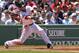 BOSTON, MA - JUNE 10: Dustin Pedroia #15 of the Boston Red Sox reaches first base on a fielder's choice to knock in a run against the Washington Nationals during interleague play at Fenway Park June 10, 2012 in Boston, Massachusetts. A run scored on the play. (Photo by Jim Rogash/Getty Images)