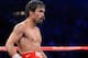 LAS VEGAS, NV - JUNE 09: Manny Pacquiao stands in the ring during his fight against Timothy Bradley at MGM Grand Garden Arena on June 9, 2012 in Las Vegas, Nevada. (Photo by Kevork Djansezian/Getty Images)