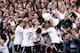 LONDON, ENGLAND - APRIL 29: Spurs players celebrate after Kyle Walker of Spurs scored their second goal from a freekick during the Barclays Premier League match between Tottenham Hotspur and Blackburn Rovers at White Hart Lane on April 29, 2012 in London, England. (Photo by Scott Heavey/Getty Images)