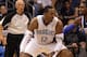 ORLANDO, FL - MARCH 30: Dwight Howard #12 of the Orlando Magic drives aganst Ian Mahinmi #28 of the Dallas Mavericks during the game at Amway Center on March 30, 2012 in Orlando, Florida. NOTE TO USER: User expressly acknowledges and agrees that, by downloading and or using this photograph, User is consenting to the terms and conditions of the Getty Images License Agreement. (Photo by Sam Greenwood/Getty Images)