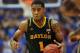 LAWRENCE, KS - JANUARY 16: Perry Jones III #1 of the Baylor Bears controls the ball during the game against the Kansas Jayhawks on January 16, 2012 at Allen Fieldhouse in Lawrence, Kansas. (Photo by Jamie Squire/Getty Images)
