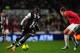 NEWCASTLE UPON TYNE, ENGLAND - JANUARY 04: Newcastle forward Demba Ba in action during the Barclays Premier league game between Newcastle United and Manchester United at St James' Park on January 4, 2012 in Newcastle upon Tyne, England. (Photo by Stu Forster/Getty Images)