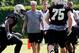 METAIRIE, LA - MAY 24: New Orleans Saints interim coach Joe Vitt looks as his teams practices during OTA's at the Saints Training Facility on May 24, 2012 in Metairie, Louisiana. (Photo by Sean Gardner/Getty Images)