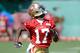 SANTA CLARA, CA - MAY 11: A.J. Jenkins #17 of the San Francisco 49ers runs a pass rout during Rookie Minincamp at the San Francisco 49ers practice facility on May 11, 2012 in Santa Clara, California. (Photo by Thearon W. Henderson/Getty Images)