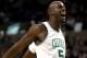 BOSTON - NOVEMBER 26: Kevin Garnett #5 of the Boston Celtics goes through his pregame ritual of screaming before the tipoff against the Golden State Warriors on November 26,2008 at TD Banknorth Garden in Boston, Massachusetts. NOTE TO USER: User expressly acknowledges and agrees that, by downloading and or using this Photograph, user is consenting to the terms and conditions of the Getty Images License Agreement. (Photo by Elsa/Getty Images)