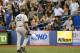 TORONTO - AUGUST 7: Roger Clemens #22 of the New York Yankees leaves the field after hitting Alex Rios #15 of the Toronto Blue Jays with a pitch on August 7, 2007 at the Rogers Centre in Toronto, Ontario, Canada. (Photo by Dave Sandford/Getty Images)