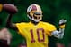ASHBURN, VA - MAY 06: Robert Griffin III #10 of the Washington Redskins practices during the Washington Redskins rookie minicamp on May 6, 2012 in Ashburn, Virginia. (Photo by Patrick McDermott/Getty Images)