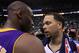 SALT LAKE CITY - MAY 10: Kobe Bryant #24 of the Los Angeles Lakers talks with Deron Williams #8 of the Utah Jazz after Game Four of the Western Conference Semifinals of the 2010 NBA Playoffs on May 10, 2010 at Energy Solutions Arena in Salt Lake City, Utah. NOTE TO USER: User expressly acknowledges and agrees that, by downloading and or using this Photograph, user is consenting to the terms and conditions of the Getty Images License Agreement. (Photo by Jed Jacobsohn/Getty Images)