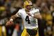 9 Nov 1998: Brett Favre #4 of the Green Bay Packers runs as he looks to throw during the game against the Pittsburgh Steelers at 3 Rivers Stadium in Pittsburgh, Pennsylvania. The Steelers defeated the Packers 27-20. Mandatory Credit: Rick Stewart /Allsport