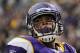 MINNEAPOLIS, MN - NOVEMBER 20: Percy Harvin #12 of the Minnesota Vikings looks on during the game against the Oakland Raiders on November 20, 2011 at Hubert H. Humphrey Metrodome in Minneapolis, Minnesota. (Photo by Hannah Foslien/Getty Images)
