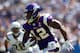 SAN DIEGO, CA - SEPTEMBER 11: Wide Receiver Percy Harvin #12 of the Minnesota Vikings runs after the catch against the San Diego Chargers against during their season-opening Game on September 11, 2011 at Qualcomm Stadium in San DIego, California. (Photo by Donald Miralle/Getty Images)
