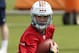 DAVIE, FL - MAY 4: Ryan Tannehill #17 of the Miami Dolphins runs with the ball during the rookie minicamp on May 4, 2012 at the Miami Dolphins training facility in Davie, Florida. (Photo by Joel Auerbach/Getty Images)