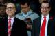 MANCHESTER, ENGLAND - OCTOBER 23: Avram Glazer and Bryan Glazer (R) look on prior to the Barclays Premier League match between Manchester United and Manchester City at Old Trafford on October 23, 2011 in Manchester, England. (Photo by Laurence Griffiths/Getty Images)