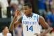 ATLANTA, GA - MARCH 25: Michael Kidd-Gilchrist #14 of the Kentucky Wildcats clelebrates a three-pointer against the Baylor Bears in the first half during the 2012 NCAA Men's Basketball South Regional Final at the Georgia Dome on March 25, 2012 in Atlanta, Georgia. (Photo by Kevin C. Cox/Getty Images)