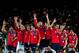 JOHANNESBURG, SOUTH AFRICA - JULY 11: The Spain team celebrate winning the World Cup during the 2010 FIFA World Cup South Africa Final match between Netherlands and Spain at Soccer City Stadium on July 11, 2010 in Johannesburg, South Africa. (Photo by Jamie McDonald/Getty Images)