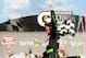 BROOKLYN, MI - JUNE 17: Dale Earnhardt Jr., driver of the #88 Diet Mountain Dew/TheDarkKnightRises/National Guard/ Chevrolet, celebrates in Victory Lane after winning the NASCAR Sprint Cup Series Quicken Loans 400 at Michigan International Speedway on June 17, 2012 in Brooklyn, Michigan. (Photo by John Harrelson/Getty Images for NASCAR)