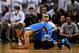 MIAMI, FL - JUNE 21: Russell Westbrook #0 of the Oklahoma City Thunder covers his face as he kneels on the court in the second half against the Miami Heat in Game Five of the 2012 NBA Finals on June 21, 2012 at American Airlines Arena in Miami, Florida. NOTE TO USER: User expressly acknowledges and agrees that, by downloading and or using this photograph, User is consenting to the terms and conditions of the Getty Images License Agreement. (Photo by Ronald Martinez/Getty Images)