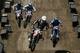 CARSON, CA - AUGUST 02: (L-R) Troy Adams, Antonio Balbi of Brazil, Justin Brayton and Jason Lawrence compete in the men's Moto X Racing final during the summer X Games 14 at Home Depot Center on August 2, 2008 in Carson, California. (Photo by Christian Petersen/Getty Images)