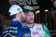 Dale Earnhardt Jr. speaks with Jimmie Johnson in the Daytona garage. Credit: Dwight Drum at Racetake.com