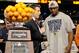 MIAMI GARDENS, FL - JANUARY 04: Geno Smith #12 of the West Virginia Mountaineers is interviewed by ESPN analyst Rece Davis after West Virginia won 70-33 against the Clemson Tigers during the Discover Orange Bowl at Sun Life Stadium on January 4, 2012 in Miami Gardens, Florida. (Photo by Mike Ehrmann/Getty Images)