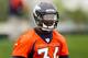 ENGLEWOOD, CO - MAY 11: Running back Ronnie Hillman #34 of the Denver Broncos looks on during rookie camp at Dove Valley on May 11, 2012 in Englewood, Colorado. (Photo by Justin Edmonds/Getty Images)