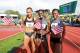 EUGENE, OR - JUNE 23: (L-R) Lolo Jones, Dawn Harper and Kellie Wells pose after qualifying for the Olympics after the women's 100 meter hurdles final during Day Two of the 2012 U.S. Olympic Track & Field Team Trials at Hayward Field on June 23, 2012 in Eugene, Oregon. (Photo by Andy Lyons/Getty Images)