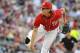 WASHINGTON, DC - JUNE 02: Tyler Clippard of the Washington Nationals pitches in the ninth inning to earn the save against the Atlanta Braves in a 2-0 victory at Nationals Park on June 2, 2012 in Washington, DC. (Photo by Jonathan Ernst/Getty Images)