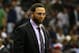 NEWARK, NJ - APRIL 23: Deron Williams of the New Jersey Nets stands on the court during a timeout against the Philadelphia 76ers at Prudential Center on April 23, 2012 in Newark, New Jersey. Tonight's game is the last home game the Nets will play in New Jersey since the franchise will being moving and will play it's home games at the Barclays Center in the New York City Borough of Brooklyn starting with the 2012-13 NBA season. NOTE TO USER: User expressly acknowledges and agrees that, by downloading and or using this photograph, User is consenting to the terms and conditions of the Getty Images License Agreement. (Photo by Chris Chambers/Getty Images)
