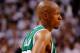 MIAMI, FL - JUNE 09: Ray Allen #20 of the Boston Celtics looks on in the fourth quarter while taking on the Miami Heat in Game Seven of the Eastern Conference Finals in the 2012 NBA Playoffs on June 9, 2012 at American Airlines Arena in Miami, Florida. NOTE TO USER: User expressly acknowledges and agrees that, by downloading and or using this photograph, User is consenting to the terms and conditions of the Getty Images License Agreement. (Photo by Mike Ehrmann/Getty Images)