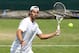 LONDON, ENGLAND - JUNE 23: Rafa Nadal of Spain participates in a practice session during previews to The Championships at Wimbledon on June 23, 2012 in London, England. (Photo by Clive Rose/Getty Images)