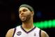 NEWARK, NJ - APRIL 10: Deron Williams #8 of the New Jersey Nets looks on in the second half against the Philadelphia 76ers at Prudential Center on April 10, 2012 in Newark, New Jersey. NOTE TO USER: User expressly acknowledges and agrees that, by downloading and or using this photograph, User is consenting to the terms and conditions of the Getty Images License Agreement. (Photo by Chris Chambers/Getty Images)